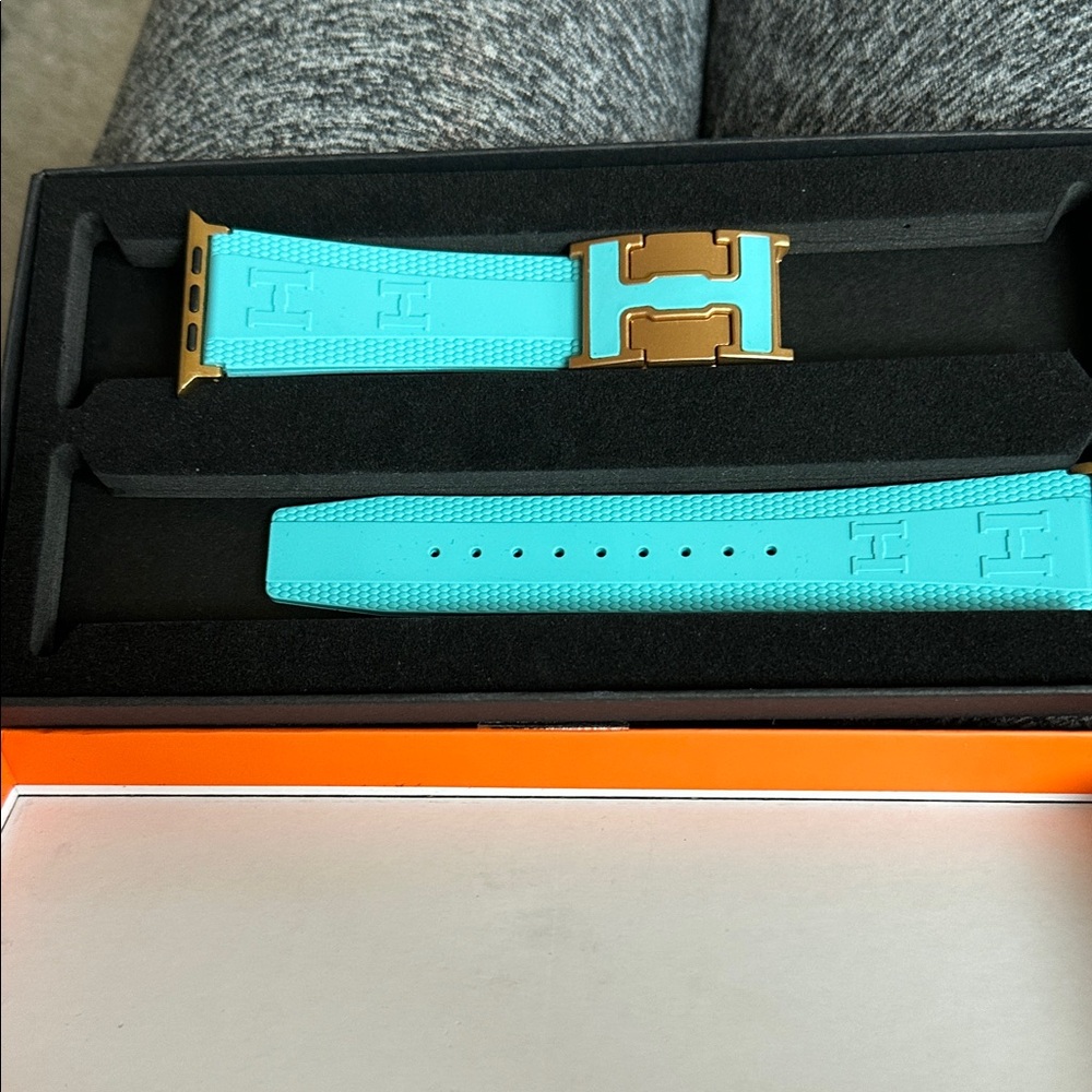 Turquoise and Gold Women's Watch Strap